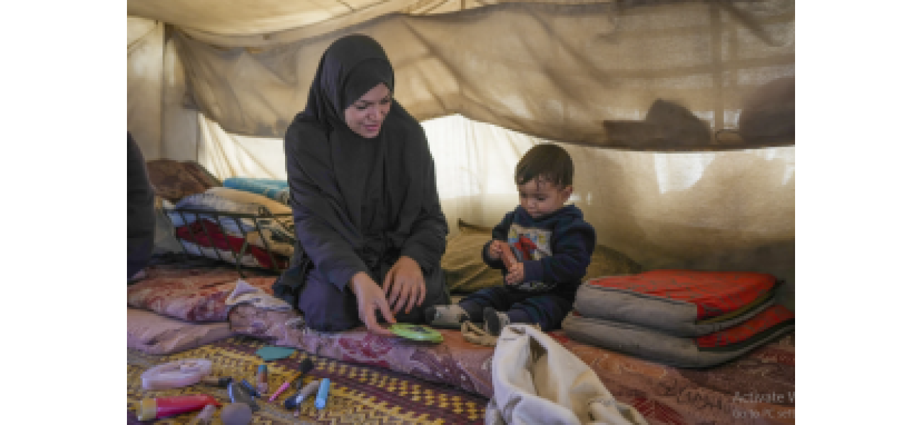 Palestinian women in Gaza endure daily challenges in crowded tent camps, with little privacy and harsh living conditions.