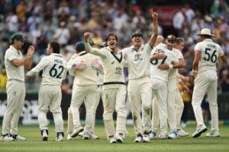 Australia triumphs over India by a margin of 184 runs in the fourth Test match.