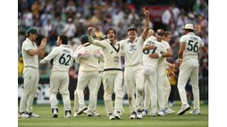 Australia triumphs over India by a margin of 184 runs in the fourth Test match.