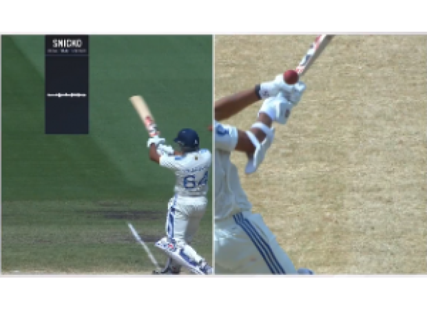 Controversy arises due to Yashasvi Jaiswal's caught-behind dismissal.