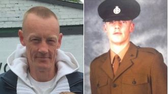 A former soldier died in a hit and run while riding his bike home to see his son.