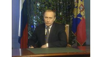 Old video of Putin talking to Russia after initial win 25 years prior.
