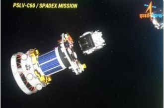 ISRO confirms successful separation of spacecraft involved in space docking experiment.