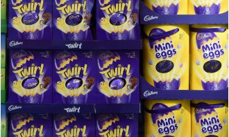 Grocery stores use psychological tactics by stocking Easter eggs right after Christmas.