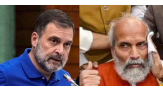 Sarangi claims Gandhi pushed him, comparing his behavior to a bouncer.