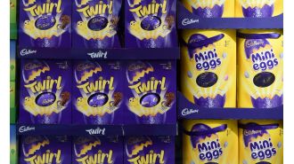 Grocery stores use psychological tactics by stocking Easter eggs right after Christmas.
