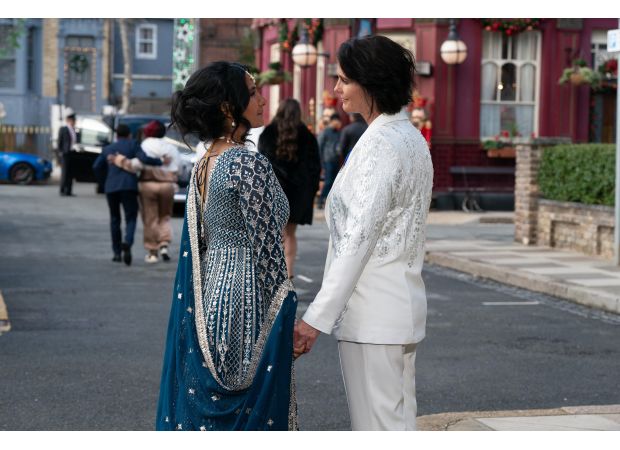 Heather Peace announces 'forever beginning' with Eve Unwin and Suki Panesar on EastEnders, sharing their 'love and chaos'.