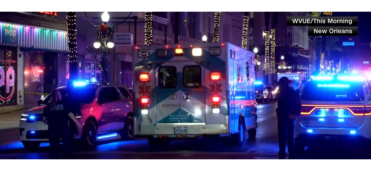 10 fatalities and 30 people wounded when a vehicle crashes into a group of people in New Orleans.