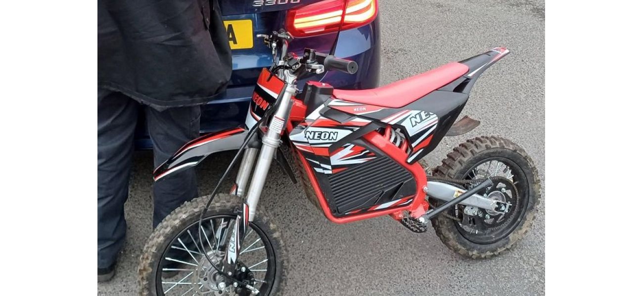 Authorities confiscate all-terrain bicycle ridden by unaccompanied 7-year-old.