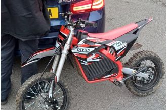 Authorities confiscate all-terrain bicycle ridden by unaccompanied 7-year-old.