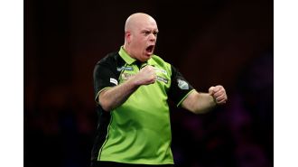 In an exciting World Darts Championship match, Michael van Gerwen defeats Callan Rydz.