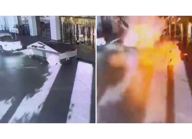 One individual killed in fiery Tesla truck blast near Trump's Vegas hotel.