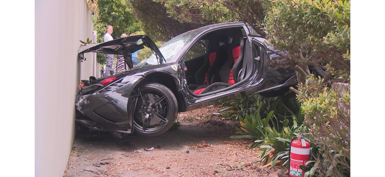 Ferrari smashes into house in Sydney's harbourside neighborhood.