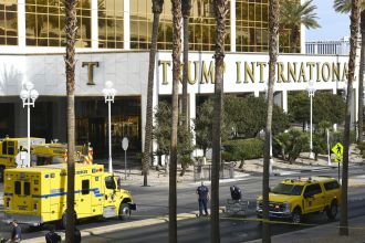 A rented truck from Colorado exploded near Trump Hotel in Vegas.