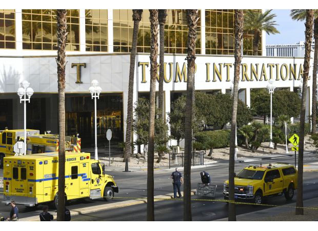 A rented truck from Colorado exploded near Trump Hotel in Vegas.