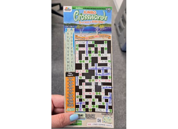 An Adelaide man won $150k on a scratchie but was upset that he had woken up his partner.