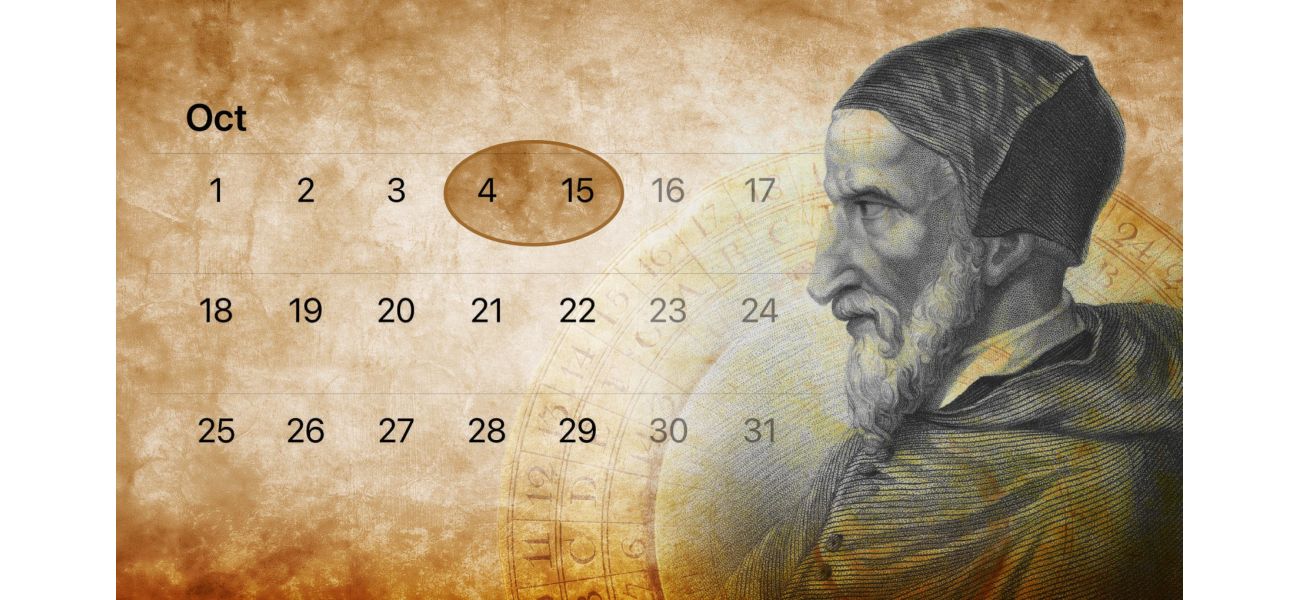 In October 1582, there is a strange explanation for why 10 days are unaccounted for.