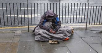 Assist a homeless person following severe cold health alert