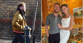 Reality star Sam Thompson makes a low-profile appearance following his breakup with Zara McDermott.