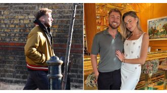 Reality star Sam Thompson makes a low-profile appearance following his breakup with Zara McDermott.