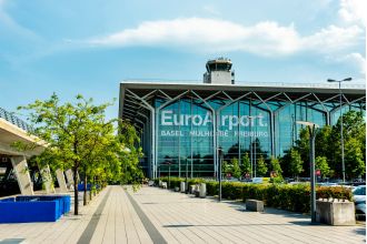 The only airport where you land in three countries.