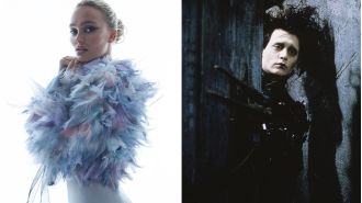 Johnny Depp's daughter, Lily-Rose, was emotional while watching her father in the movie Edward Scissorhands.