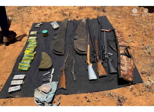 Weapons found on rural SA property in hidden storage.
