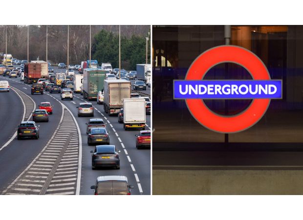 Travel disruptions on M25 and Underground causing delays for London commuters.