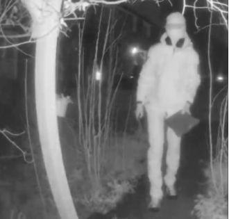 Police are searching for a person dressed as Spider-Man who has been leaving packages at someone's front door.