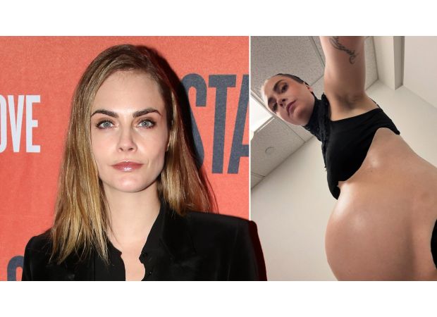 Fans are shocked and puzzled by model's large pregnancy belly.