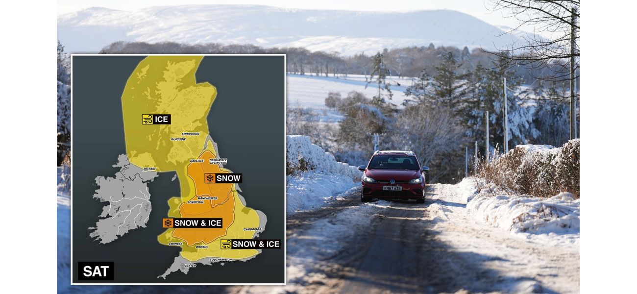 Which areas will experience snow this weekend?