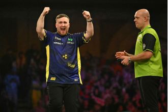 Luke Littler shares Michael van Gerwen's words after his World Darts Championship win.
