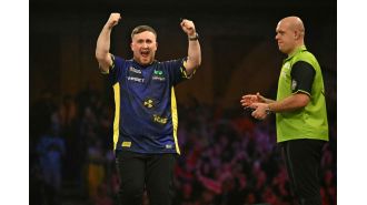 Luke Littler shares Michael van Gerwen's words after his World Darts Championship win.