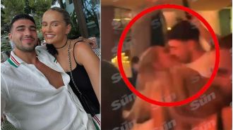 Tommy Fury and Molly-Mae Hague were caught sharing a secretive kiss on New Year's Eve.