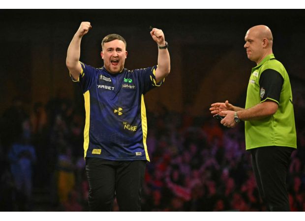 Luke Littler shares Michael van Gerwen's words after his World Darts Championship win.
