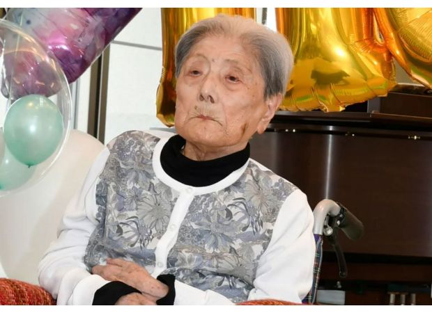 The oldest person in the world passes away at a nursing home in Japan.