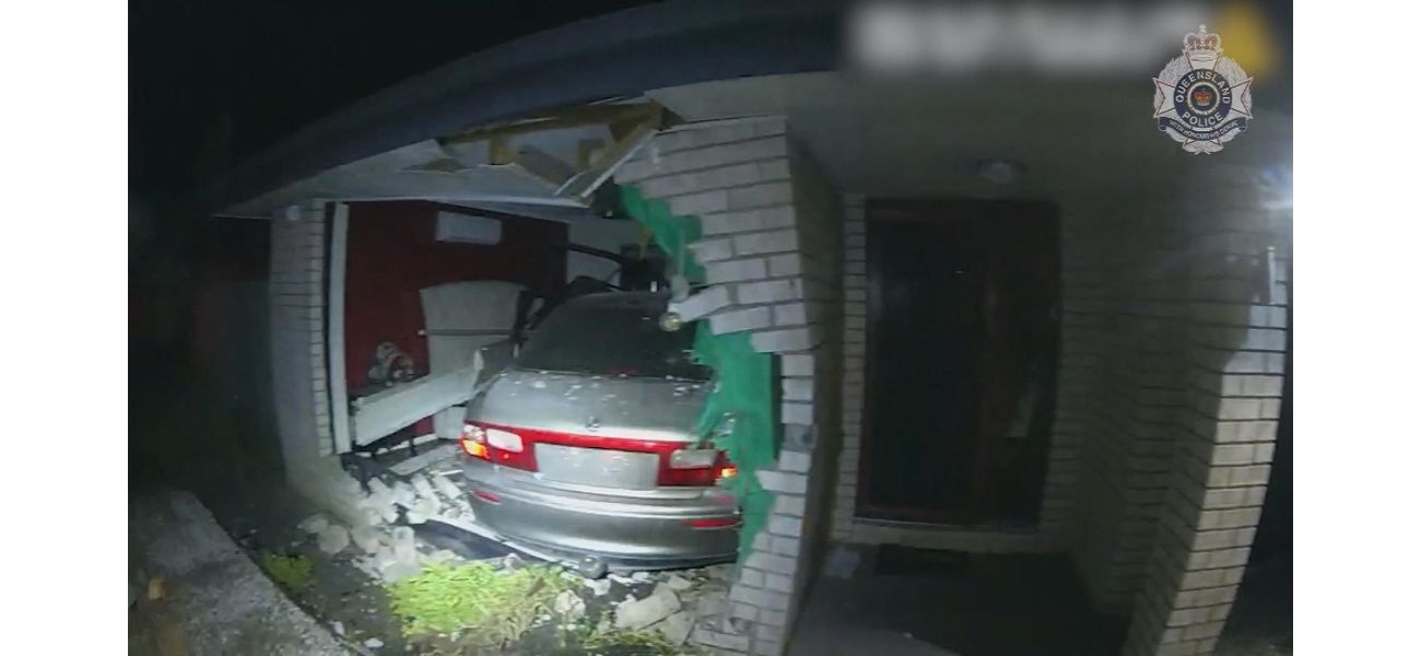 Family narrowly avoids disaster as car crashes into bedroom.