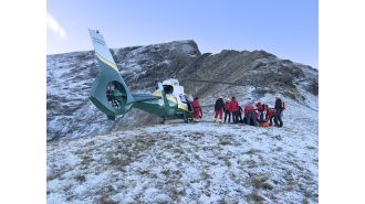 A man fell to his death from a mountain ridge in Lake District, reaching a height of 230 feet.