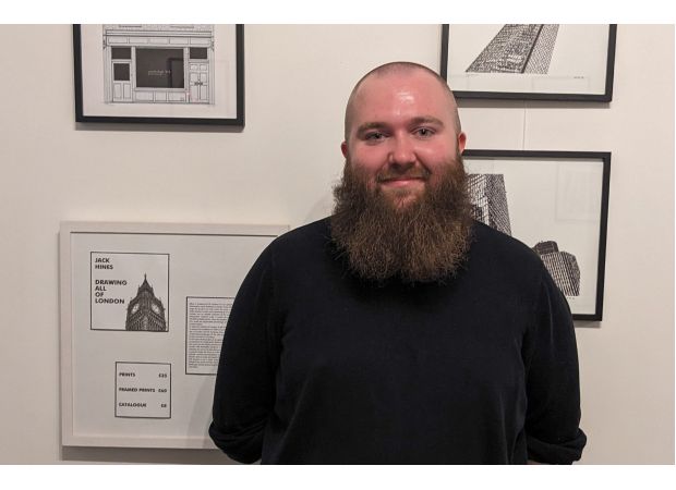 Former architect drawing all London buildings.