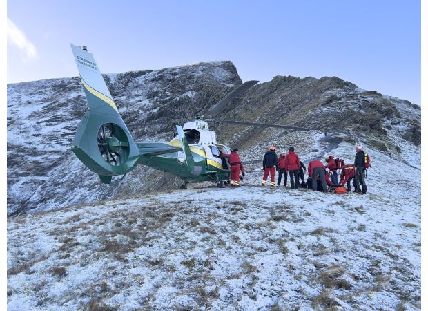 A man fell to his death from a mountain ridge in Lake District, reaching a height of 230 feet.