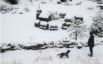 Air travel halted due to heavy snowfall across UK and Europe.