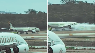 Etihad plane unable to land in Melbourne due to high speed, blocking runway