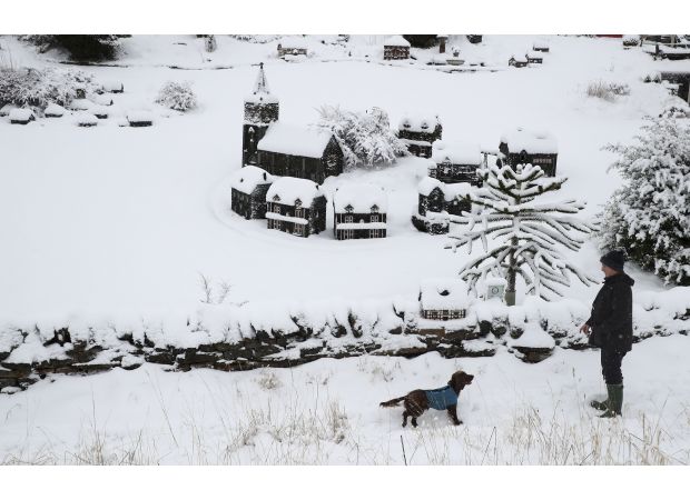 Air travel halted due to heavy snowfall across UK and Europe.
