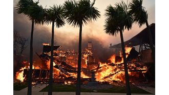 5 dead as new wildfires ignite in Hollywood Hills.
