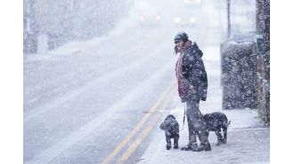 Interactive map predicts UK snowfall today and displays affected areas and times.