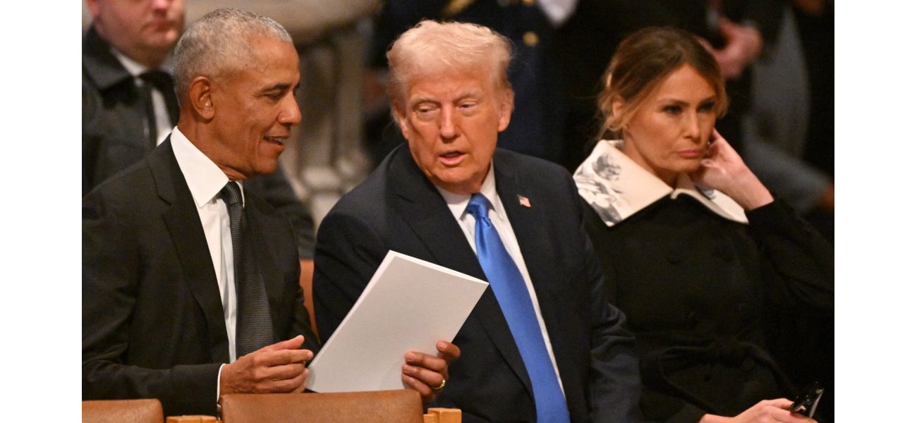 Trump more interested in Obama than Melania at Carter funeral
