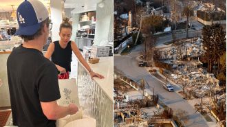 A famous TV personality shares her harrowing experience of escaping her home in California during a devastating event.