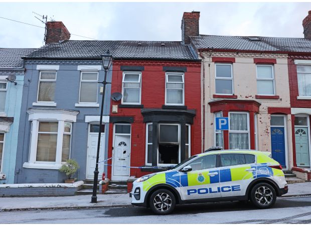 Man uses snowman to extinguish fire caused by fireworks hitting his house.