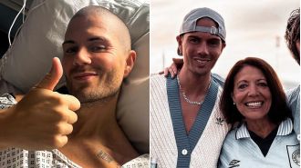 Max George thanks his mother for saving him before his heart surgery.
