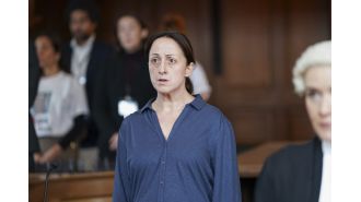 Sonia is surprised in court while speaking on behalf of Bianca in EastEnders.